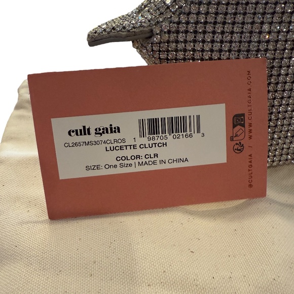 Cult Gaia Women's Lucette Embellished Clutch Bag Clear NWT - Picture 7 of 13